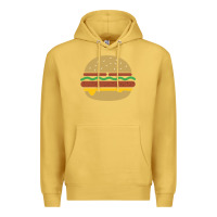 Antique Gold vintage burger print Premium Hoodie - linhVisuals