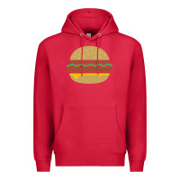 Cardinal vintage burger print Premium Hoodie - linhVisuals
