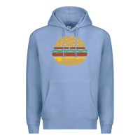 Colony Blue vintage burger print Premium Hoodie - linhVisuals