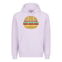 Lilac vintage burger print Premium Hoodie - linhVisuals