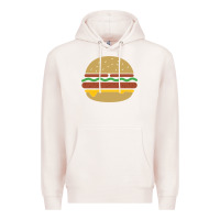 Pale Pink vintage burger print Premium Hoodie - linhVisuals