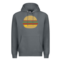 Rock vintage burger print Premium Hoodie - linhVisuals