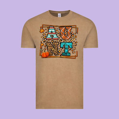 Autumn Leopard Aunt Vintage Tee Designed By Lillyallendesigns