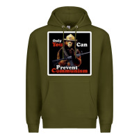 Army Green only you can prevent communism Premium Hoodie - linhVisuals