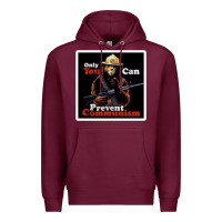 Burgundy only you can prevent communism Premium Hoodie - linhVisuals