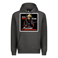 Charcoal Heather only you can prevent communism Premium Hoodie - linhVisuals