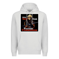 Dove Grey only you can prevent communism Premium Hoodie - linhVisuals