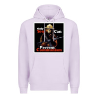 Lilac only you can prevent communism Premium Hoodie - linhVisuals