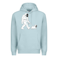 Blue Mist walking the dog astronaut Premium Hoodie - linhVisuals