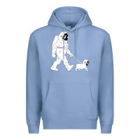 Colony Blue walking the dog astronaut Premium Hoodie - linhVisuals