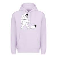 Lilac walking the dog astronaut Premium Hoodie - linhVisuals