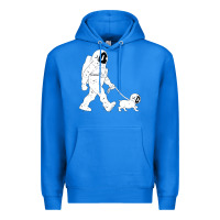True Royal walking the dog astronaut Premium Hoodie - linhVisuals