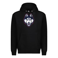 Black wolf head tshirt Premium Hoodie - linhVisuals