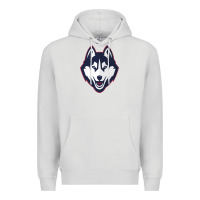 Dove Grey wolf head tshirt Premium Hoodie - linhVisuals