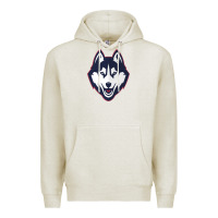 Oatmeal Heather wolf head tshirt Premium Hoodie - linhVisuals