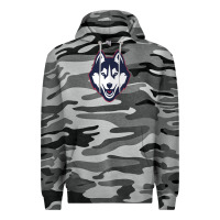 Slate Camo wolf head tshirt Premium Hoodie - linhVisuals