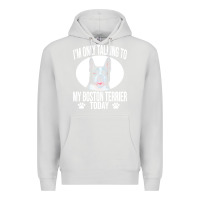 Dove Grey boston terrier t  shirtfunny boston terrier dog gift i m only talking Premium Hoodie - linhVisuals