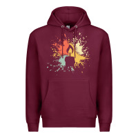 Burgundy candle t  shirt c a n d l e i n k s p l a s h t  shirt Premium Hoodie - linhVisuals