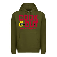 Army Green Cookout Premium Hoodie - linhVisuals