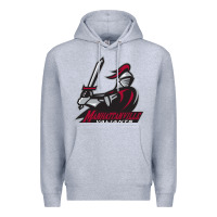 Heather Grey manhattanville valiants Premium Hoodie - linhVisuals