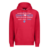Cardinal whoever said that diamonds are a girls best friend never owned a dog Premium Hoodie - linhVisuals
