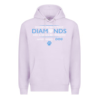 Lilac whoever said that diamonds are a girls best friend never owned a dog Premium Hoodie - linhVisuals