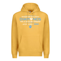 Mustard whoever said that diamonds are a girls best friend never owned a dog Premium Hoodie - linhVisuals