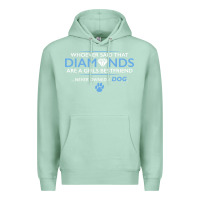 Seafoam whoever said that diamonds are a girls best friend never owned a dog Premium Hoodie - linhVisuals
