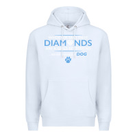 White whoever said that diamonds are a girls best friend never owned a dog Premium Hoodie - linhVisuals