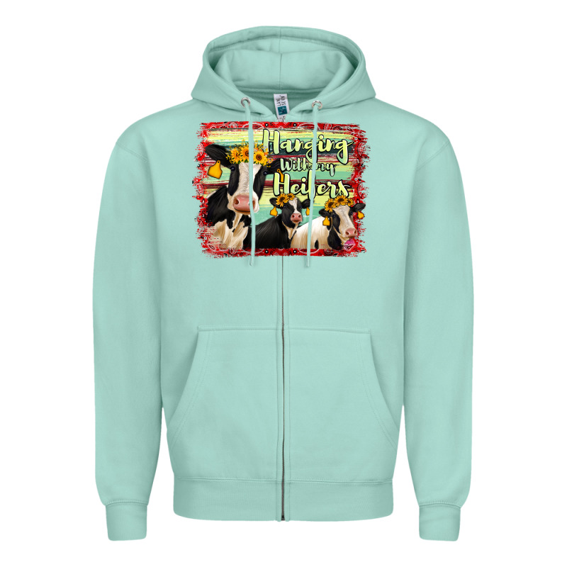 Hanging With My Heifers Holstein Cows Zipper Hoodie by RanaPortraitStore | Teevron