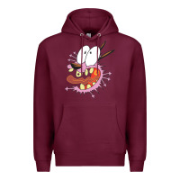 Burgundy courage the cowardly dog Premium Hoodie - linhVisuals