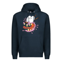 Navy courage the cowardly dog Premium Hoodie - linhVisuals