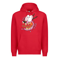 Red courage the cowardly dog Premium Hoodie - linhVisuals