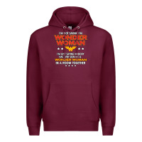 Burgundy wonder  woman Premium Hoodie - linhVisuals
