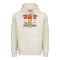 Oatmeal Heather wonder  woman Premium Hoodie - linhVisuals