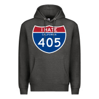 Charcoal Heather los angeles california interstate 405 (i 405) sweatshirt Premium Hoodie - linhVisuals