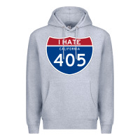 Heather Grey los angeles california interstate 405 (i 405) sweatshirt Premium Hoodie - linhVisuals