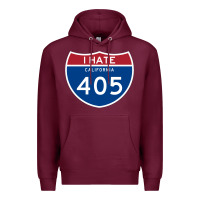Burgundy los angeles california interstate 405 (i 405) sweatshirt Premium Hoodie - linhVisuals