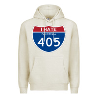 Oatmeal Heather los angeles california interstate 405 (i 405) sweatshirt Premium Hoodie - linhVisuals