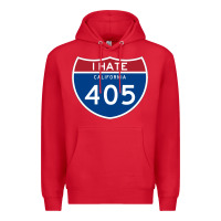 Red los angeles california interstate 405 (i 405) sweatshirt Premium Hoodie - linhVisuals