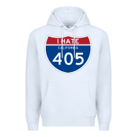 White los angeles california interstate 405 (i 405) sweatshirt Premium Hoodie - linhVisuals