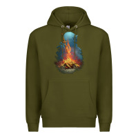 Army Green Souls Bonfire Premium Hoodie - linhVisuals