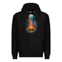 Black Souls Bonfire Premium Hoodie - linhVisuals