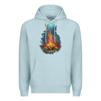 Blue Mist Souls Bonfire Premium Hoodie - linhVisuals