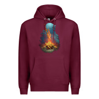 Burgundy Souls Bonfire Premium Hoodie - linhVisuals