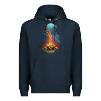 Navy Souls Bonfire Premium Hoodie - linhVisuals