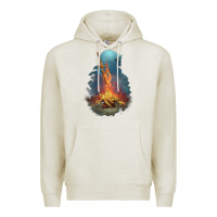 Oatmeal Heather Souls Bonfire Premium Hoodie - linhVisuals