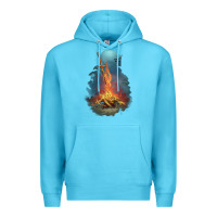 Ocean Blue Souls Bonfire Premium Hoodie - linhVisuals