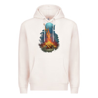 Pale Pink Souls Bonfire Premium Hoodie - linhVisuals