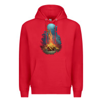 Red Souls Bonfire Premium Hoodie - linhVisuals